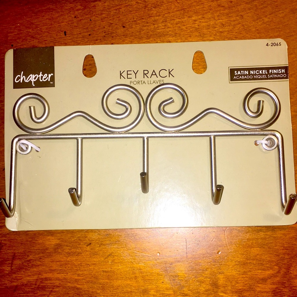 Key Rack Satin Nickel Finish